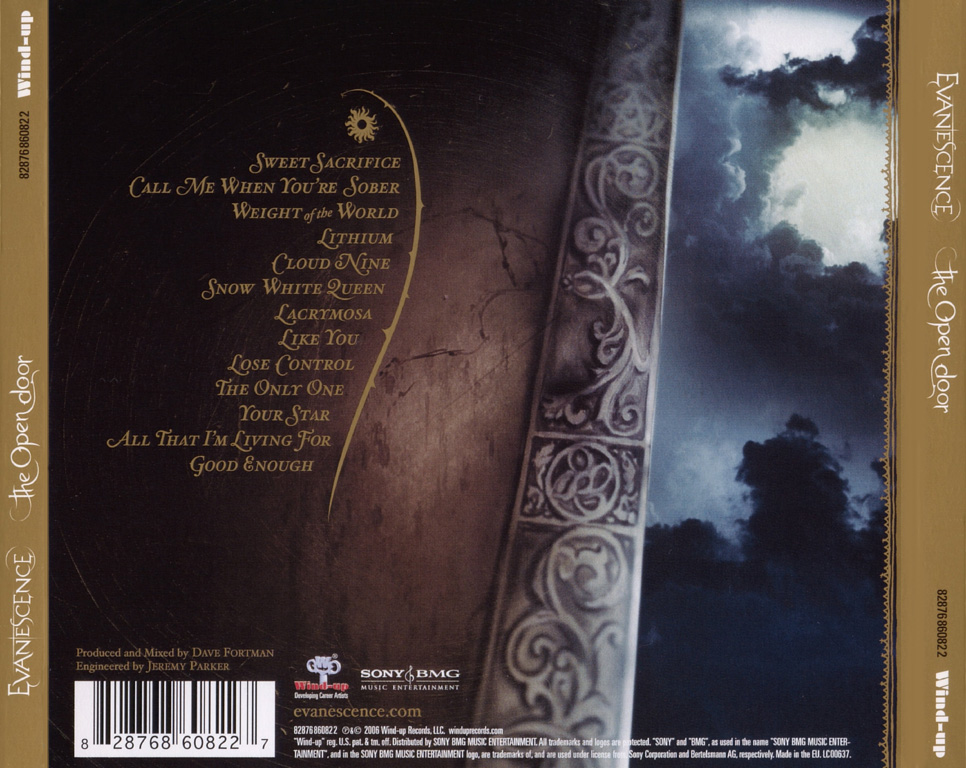 Evanescence  The open door  back